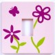 Pink Flower light Switch Cover