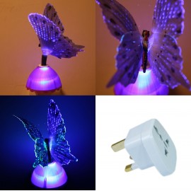 Purple Firbe Optic Butterfly Light