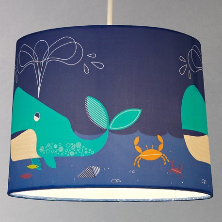 Little Home at John Lewis Easy-to-fit Waves & Whales Ceiling Pendant Shade